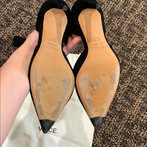 EUC Vince black suede heels - Picture 3 of 4